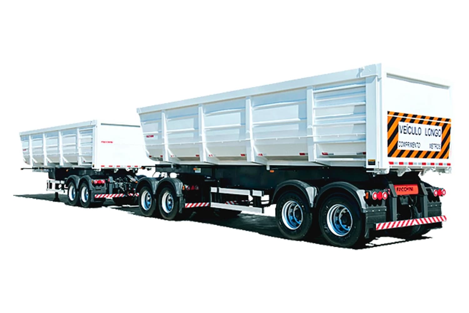 SR Rodotrem Caçamba Basculante 35m³ + 35m³ Engate C/ 5° roda 24/24 FACCHINI