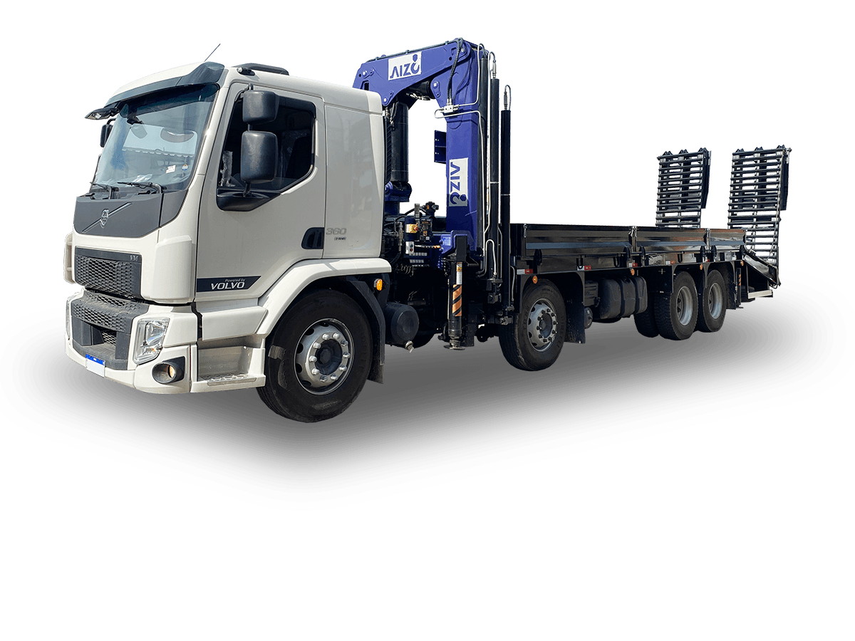 Caminhão Volvo  VM 360 8X2 24/25 Guindaste 45ton  AIZC+ Rampa e Plataforma Fixa 8,5M